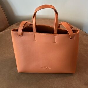 A.P.C. Shopper Tote Brown leather look like new